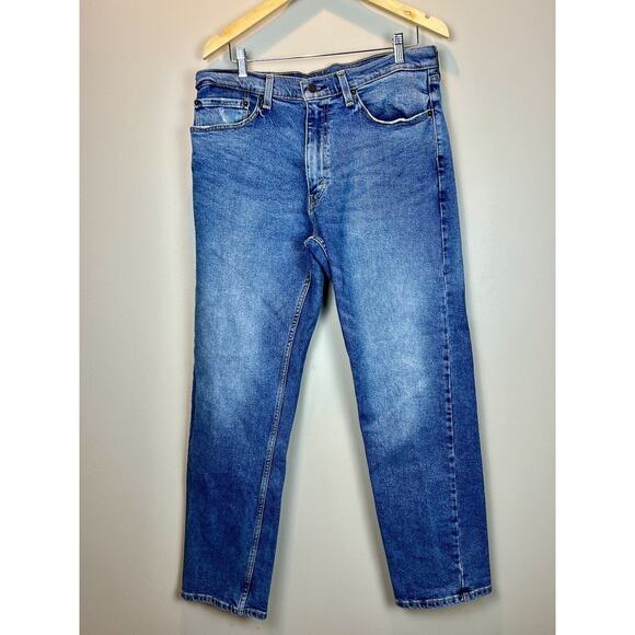 Levi Strauss 505 Straight Leg Denim Jeans Mens 36x32 Blokecore Classic Timeless - Picture 7 of 16